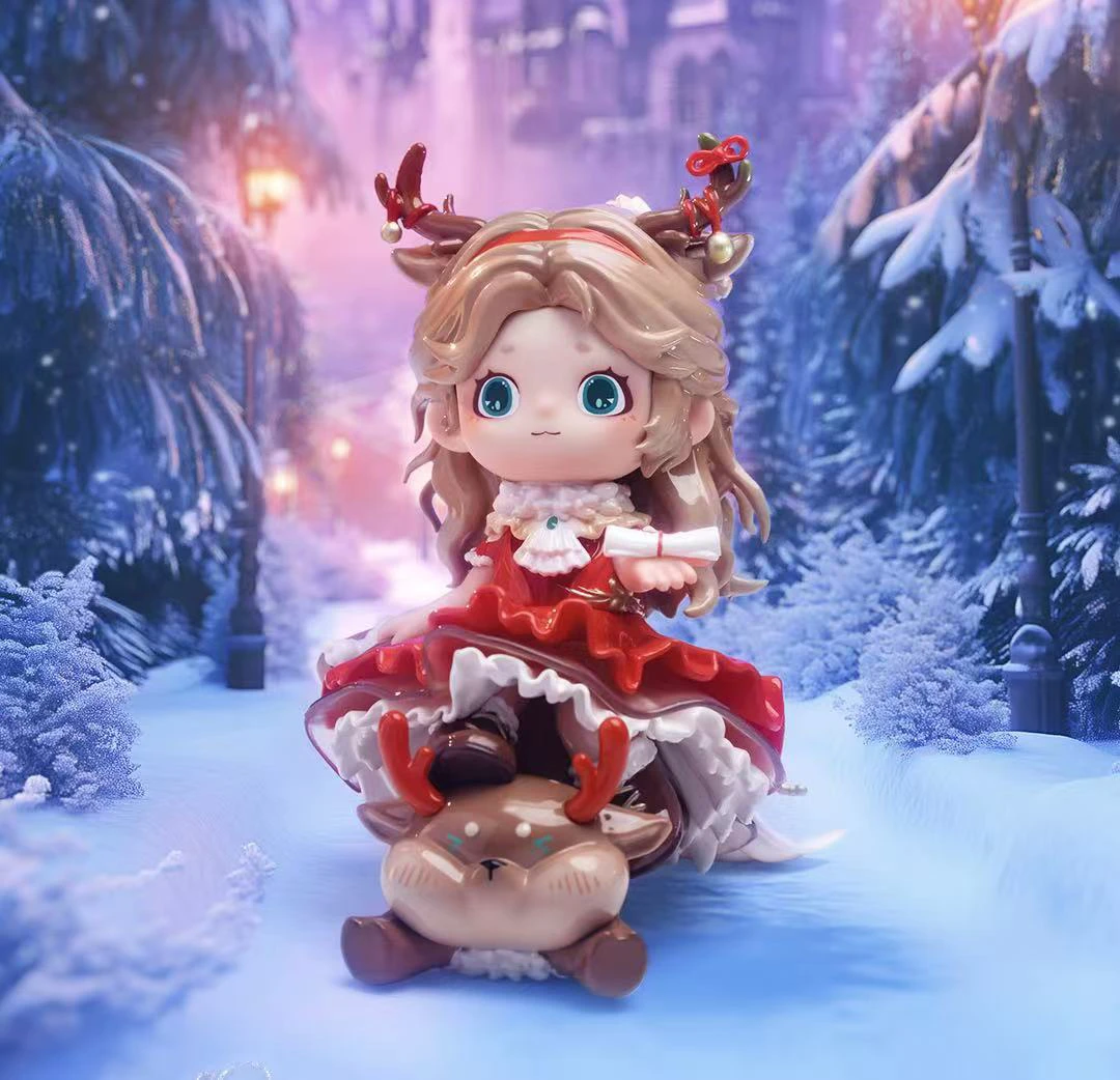 ［拆盒］JOY荞荞圣诞秘密舞会系列盲盒雪灵公主潮玩女孩潮玩摆件