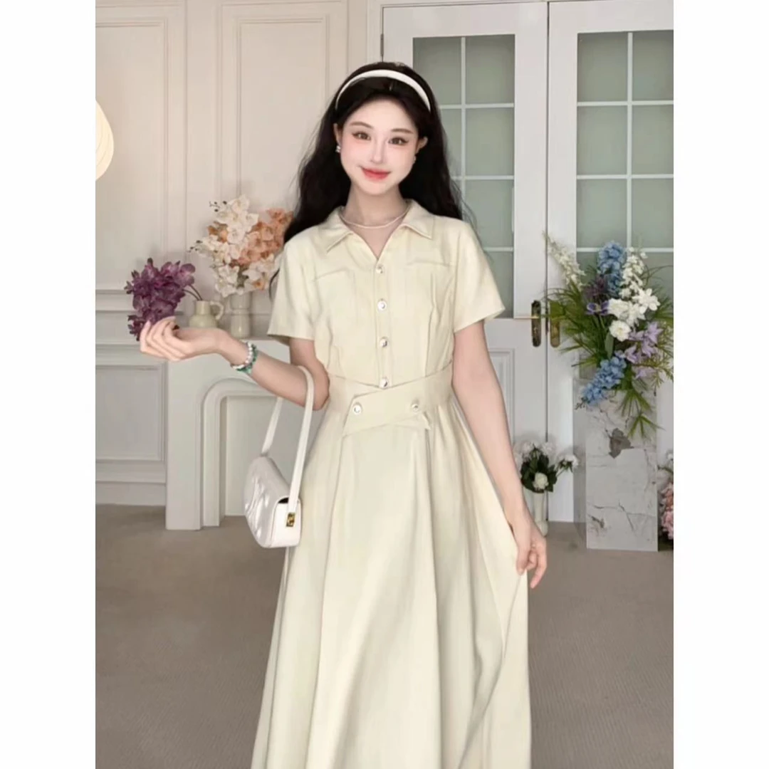 【清清】茉茉 夏季气质显瘦收腰连衣裙QYM002168