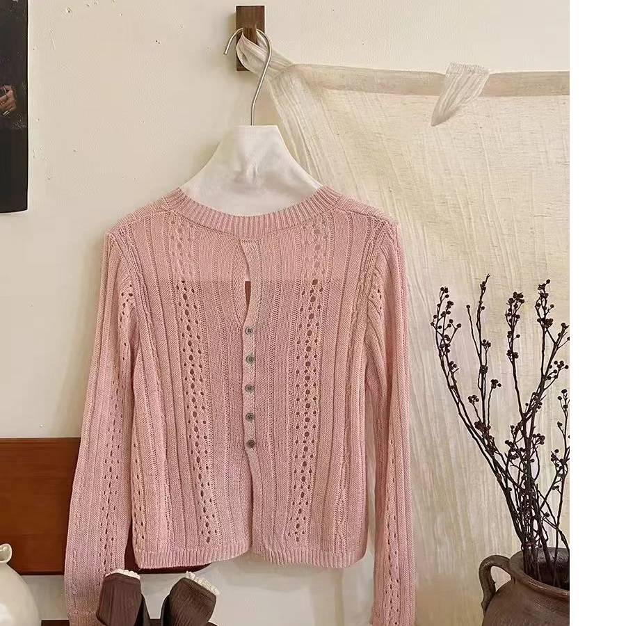 301-400（9.9默认微瑕疵）飞袖短袖针织衫女小众显瘦宽松外搭上衣