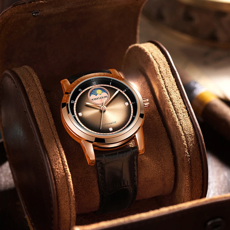 太阳神金诗顿名表月相全自动机械手表男士防水高档腕表批发男表2.