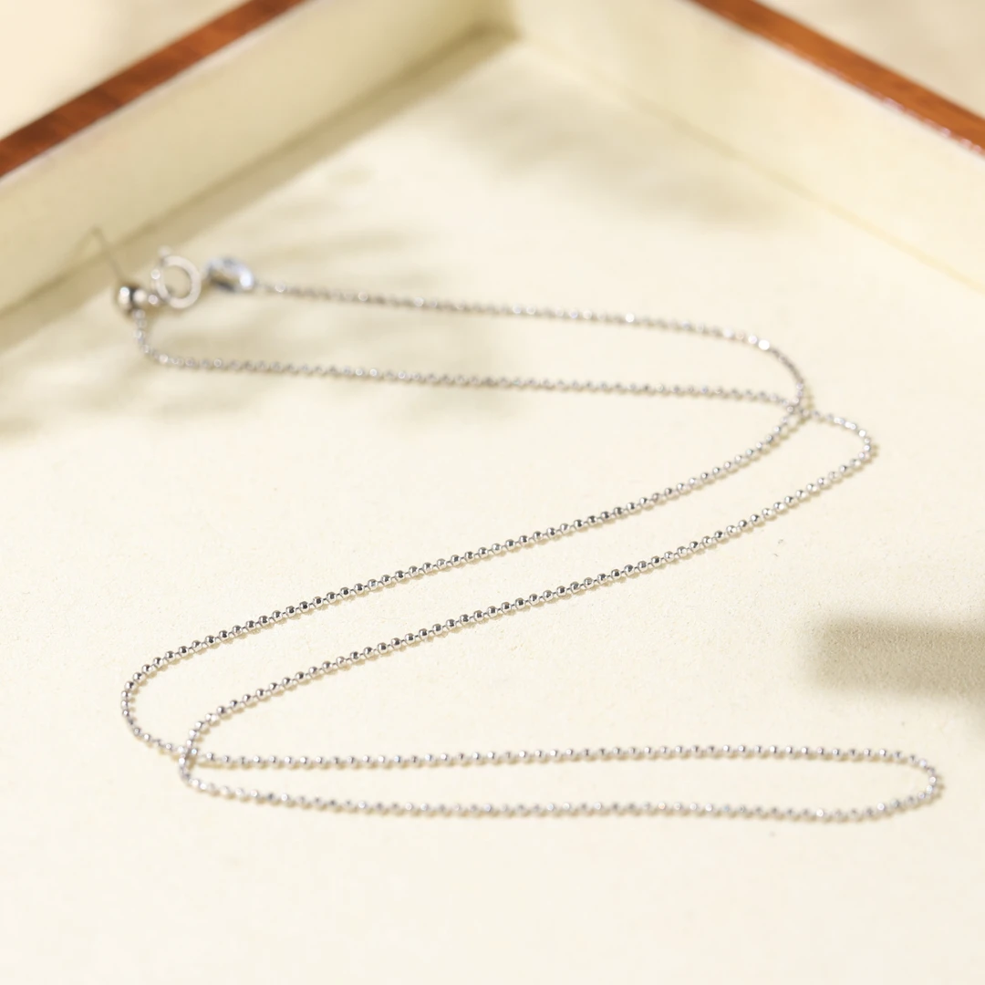 链子925银 【朱朱】S925项链 针式链 白 约45cm