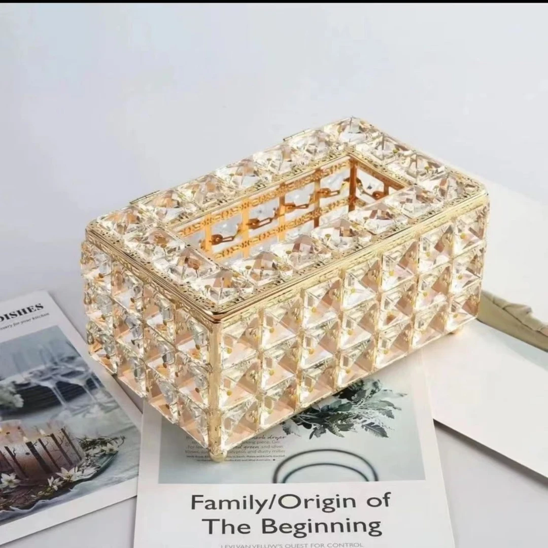 网红北欧式水晶纸巾盒客厅家用创意轻奢纸抽盒餐桌抽纸盒卫生间