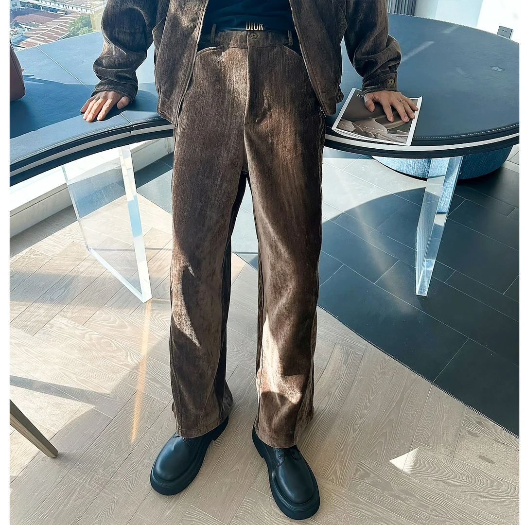 CGSYJ休闲裤男潮宽松网红时尚复古韩版秋冬百搭潮流裤子