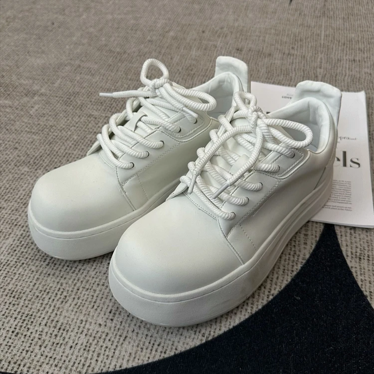 CGSYJ男士小白鞋2024新款时尚百搭白色休闲鞋厚底鞋低帮小白鞋