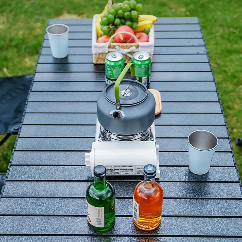 户外折叠桌摆摊桌金属桌野餐桌露营桌结实耐用颜值加高户外露营桌