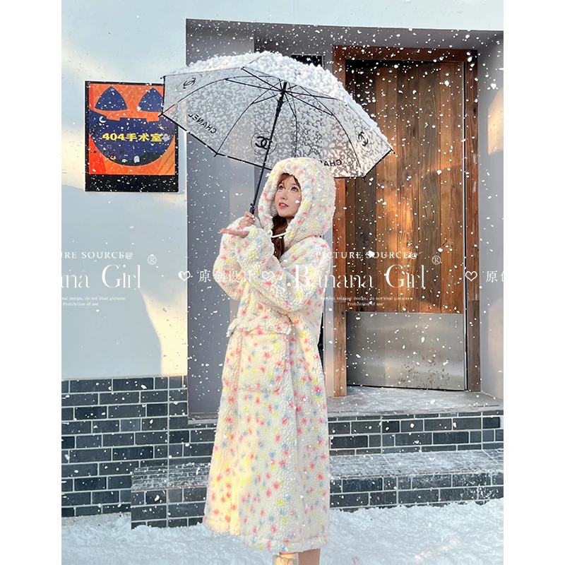 Bananagirl【元气舒芙蕾长款】可外穿冬中长款睡袍宽松加绒家居服