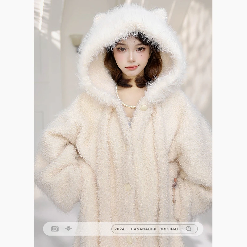 Bananagirl【青丘小狐娘】高克重原创网红时尚毛绒设计师女装外套
