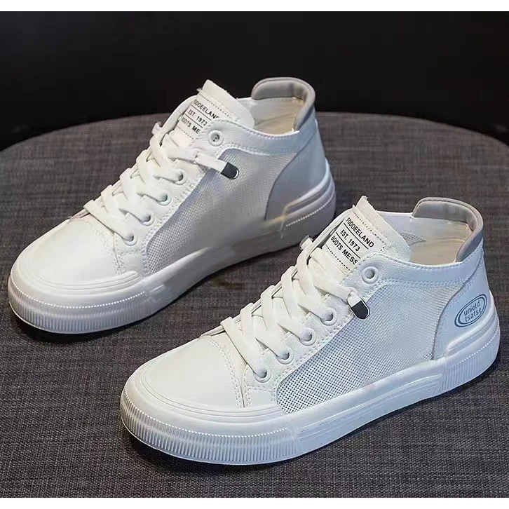 小白鞋女夏季新款透气网面板鞋女学生韩版百搭平底运动女鞋D-8