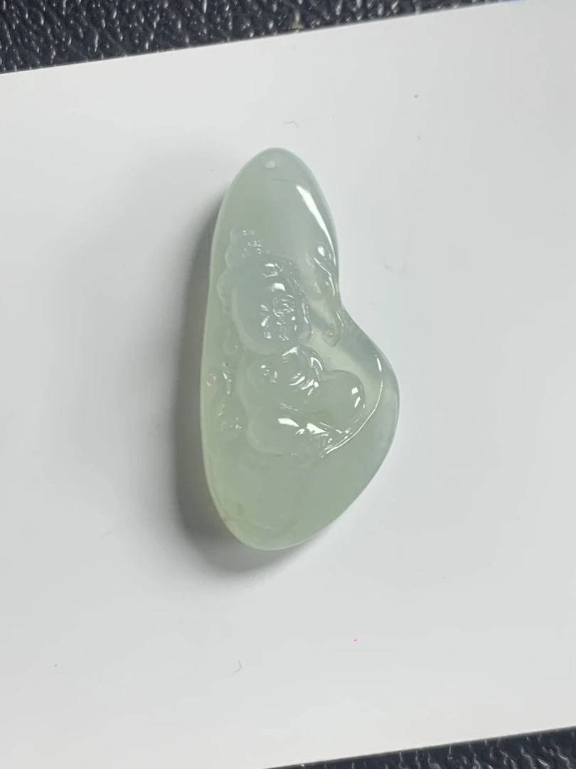 天然缅料a货翡翠宝宝佛