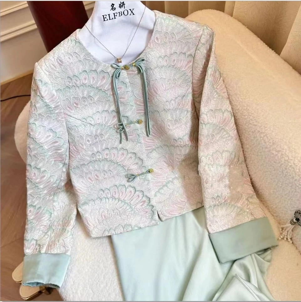 《晶晶定制》《孔雀羽》时尚气质新中式显瘦新中式复古外套1231