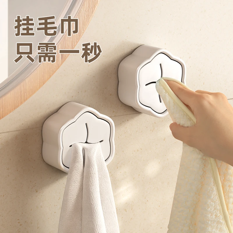日式创意毛巾架免打孔收纳挂钩厨房抹布挂架擦手巾洗碗巾塞置物架
