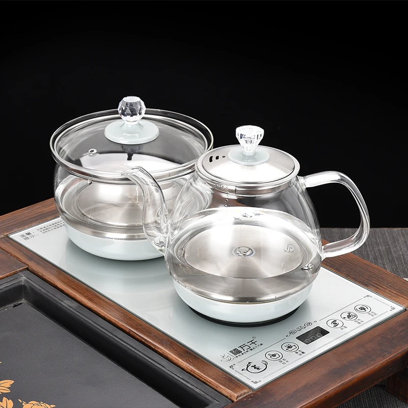 顾竹净水器专用全自动底部上水电热水壶电茶炉蒸茶具一体烧煮茶壶