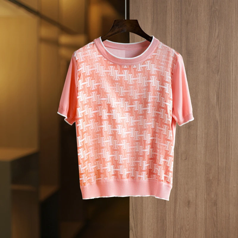 【夏日西柚】TT&HAN ER夏款新品短袖套头上衣701-154七店