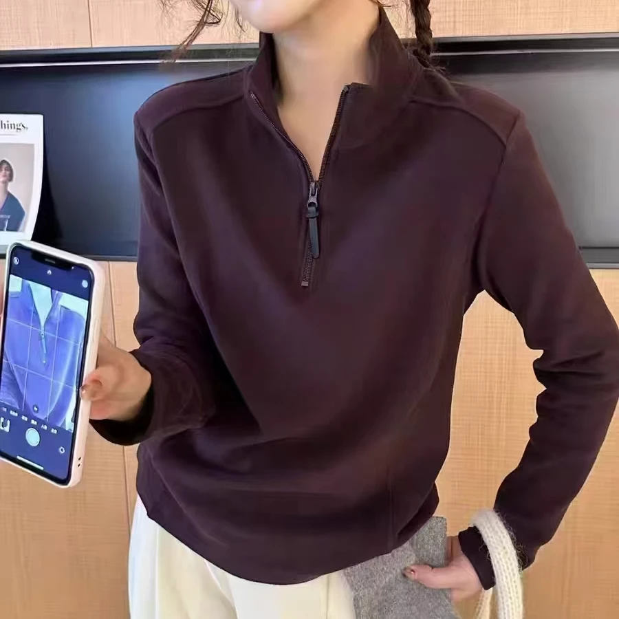 靓衣坊 品质拉链款德绒时尚小衫