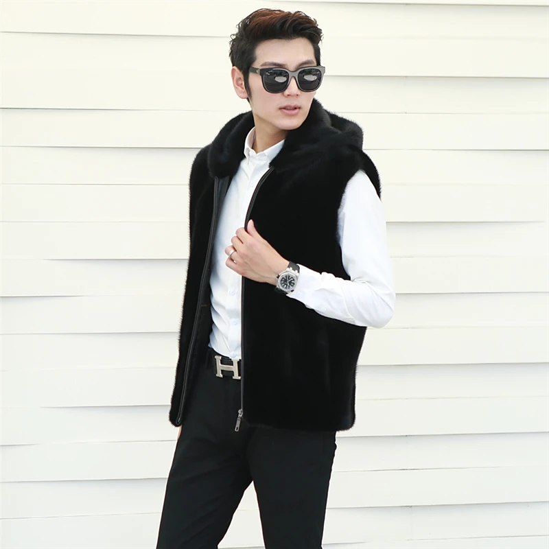 2025进口美国宝嘉美连帽马甲夹水貂皮外套整貂皮毛一体时尚短款