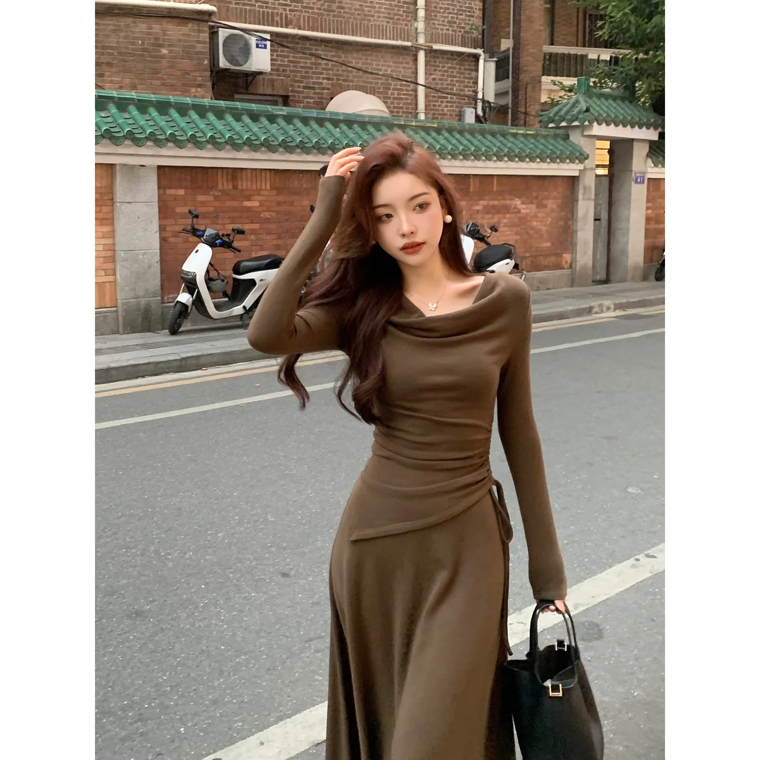 SZA【芝士葡萄】秋冬新款气质不规则上衣高腰显瘦半身裙套装A-631