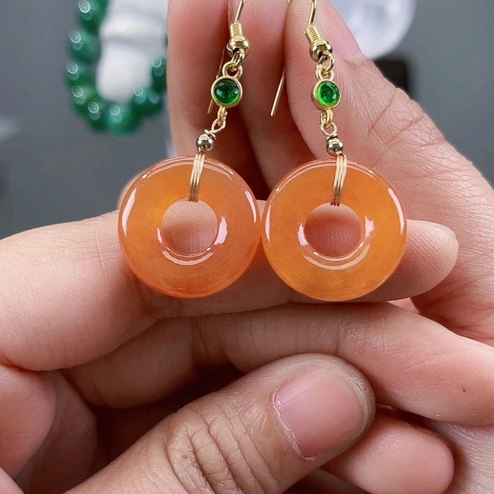 翡翠耳饰未镶嵌饰品