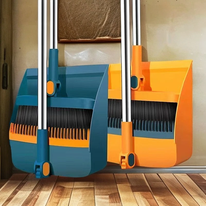 旋转不粘头发加长加大可折叠扫地笤帚簸箕两用扫家用室内硬毛簸箕