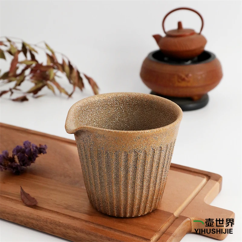 常滑烧汤冷 德太 #104结晶杯式250ml 纯手工日式陶立式公道杯茶器