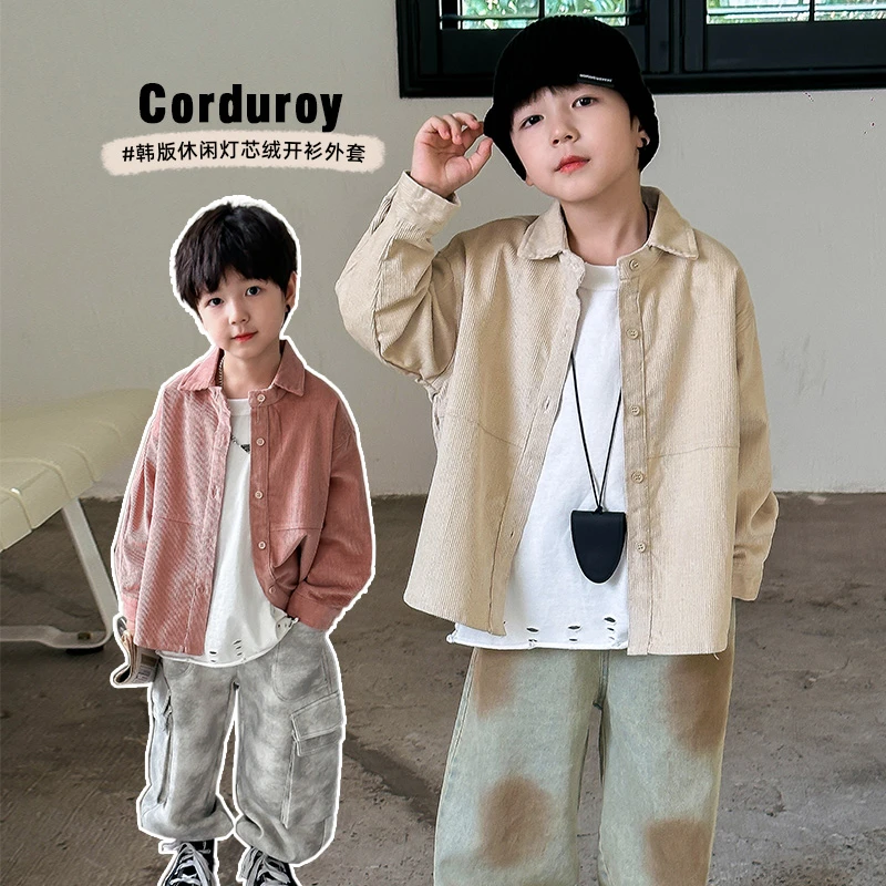 韩版休闲灯芯绒开衫外套 37502