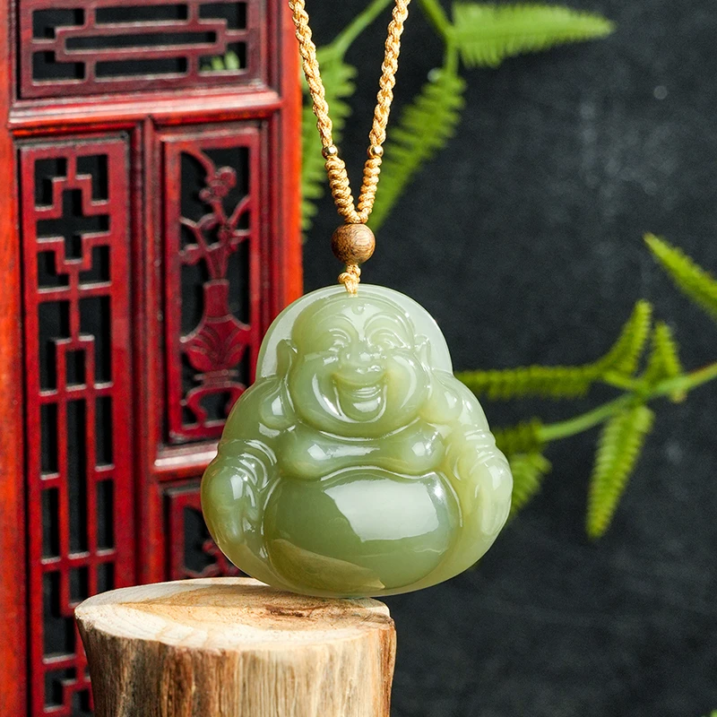 ZOCAI/佐卡伊和田玉 （深）晴水佛公 吊坠 项链 多样性发件 C03841