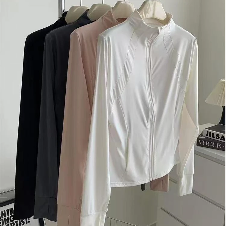 新款春秋 立领轻薄健身运动百搭瑜伽防晒衣