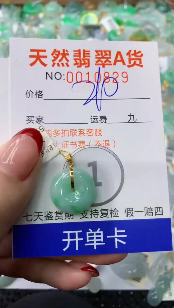 【闪购商品】翡翠颈饰18K金镶嵌111111111