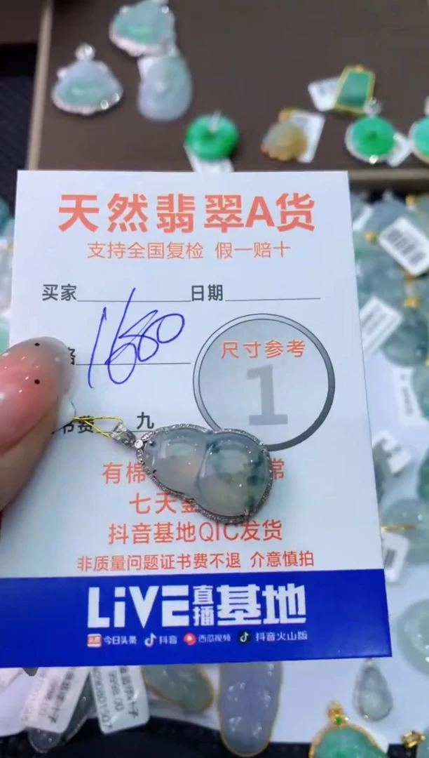 【闪购商品】翡翠颈饰18K金镶嵌111111111