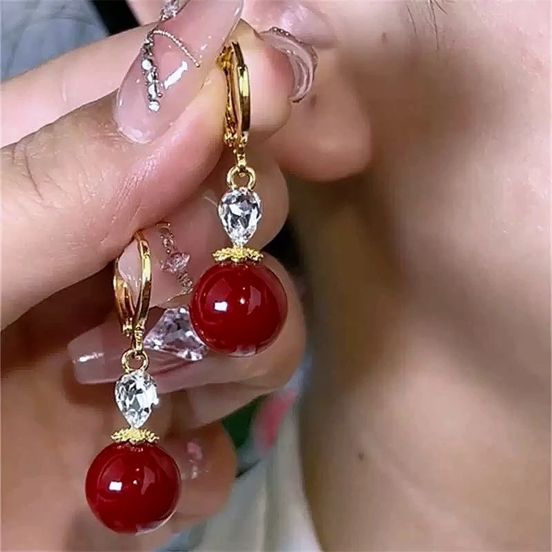 925银针合成锆石耳饰 925银针合成锆石耳饰 复古高级感优雅气-666