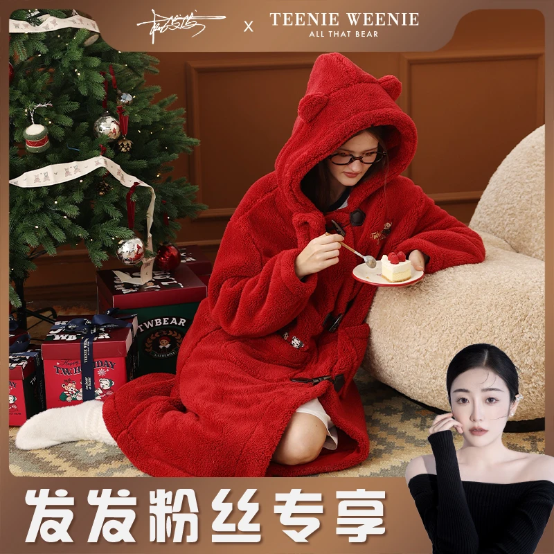 【发发专享】Teenie Weenie圣诞礼赞加绒加厚毛绒冬季套装