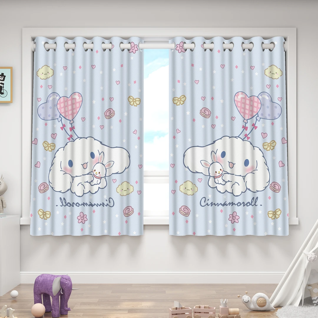 窗帘免打孔安装一整套简易安装男女孩儿童房卧室免打孔窗帘