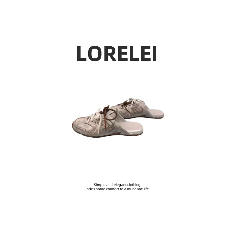 LORELEI【M】2024新款百搭复古头层牛皮双色鸳鸯鞋带休闲德训托鞋