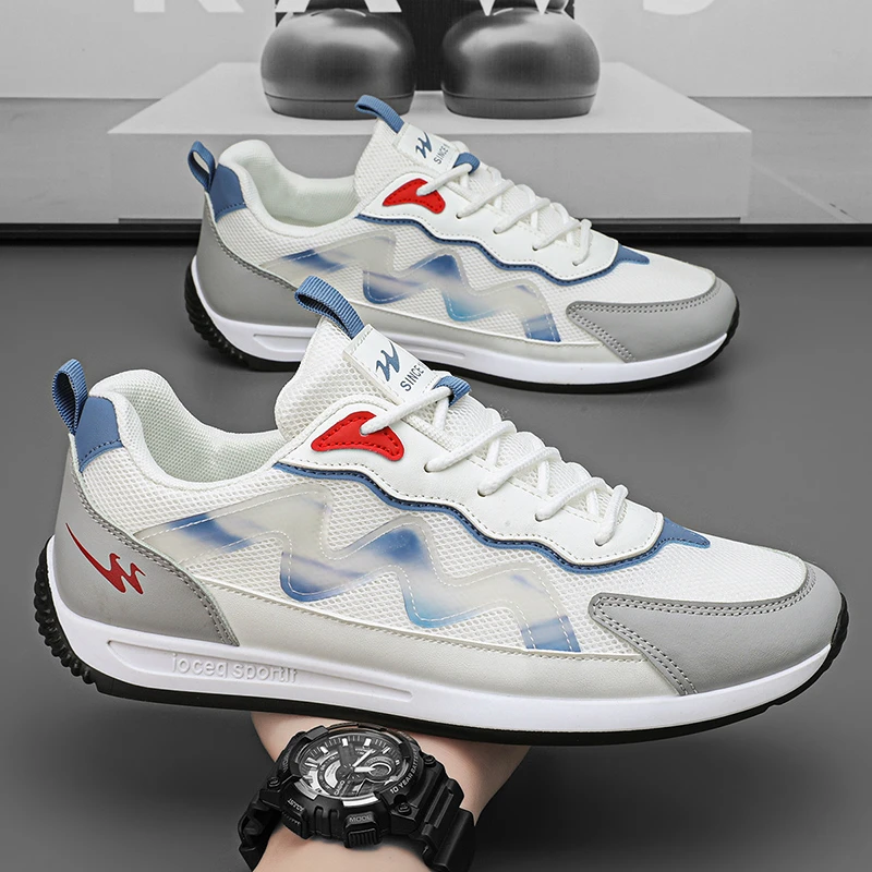 双星透气网鞋夏季男鞋休闲跑步运动鞋男款耐磨时尚百搭低帮潮鞋子