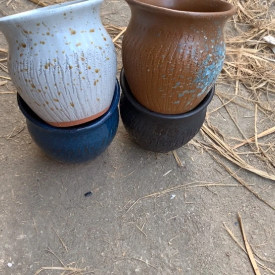 紫砂花盆口14。高14。