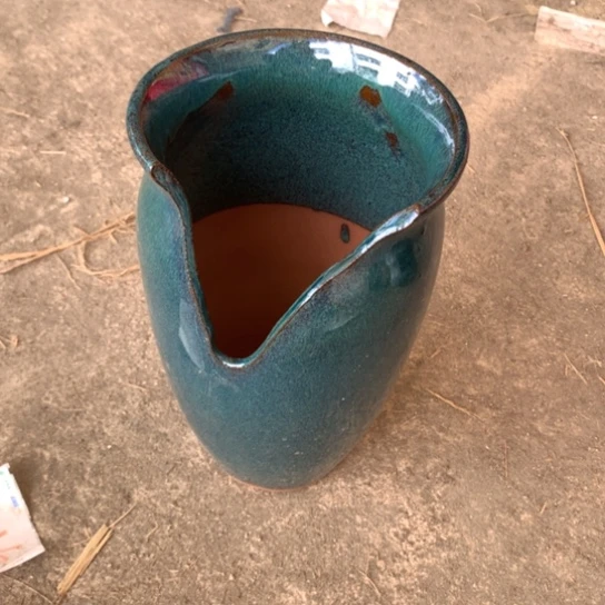 紫砂花盆口15。高25。