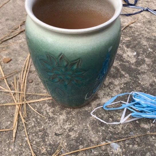 紫砂花盆口20。高31。