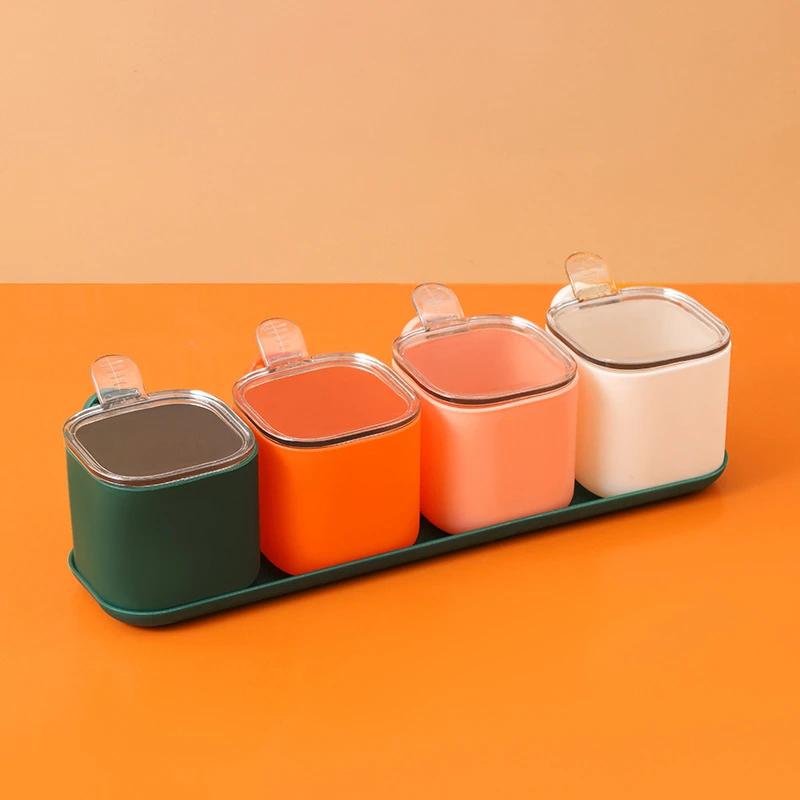 家用厨房组合装多功能组合一体带盖密封防潮佐料盒调料盒调味盒