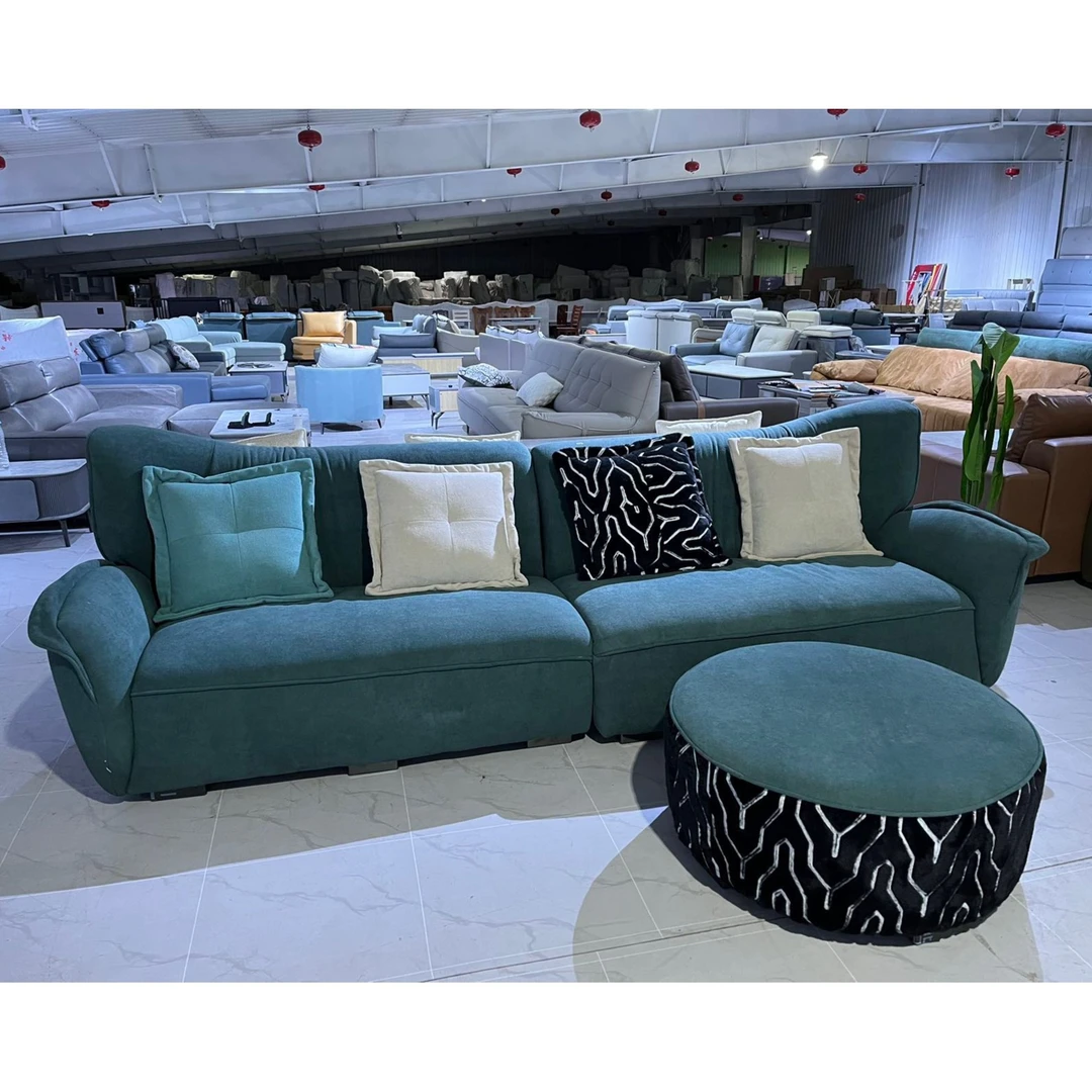 【新疆包邮】意都#735雪尼尔沙发意式极简风直排贵妃位三人位沙发