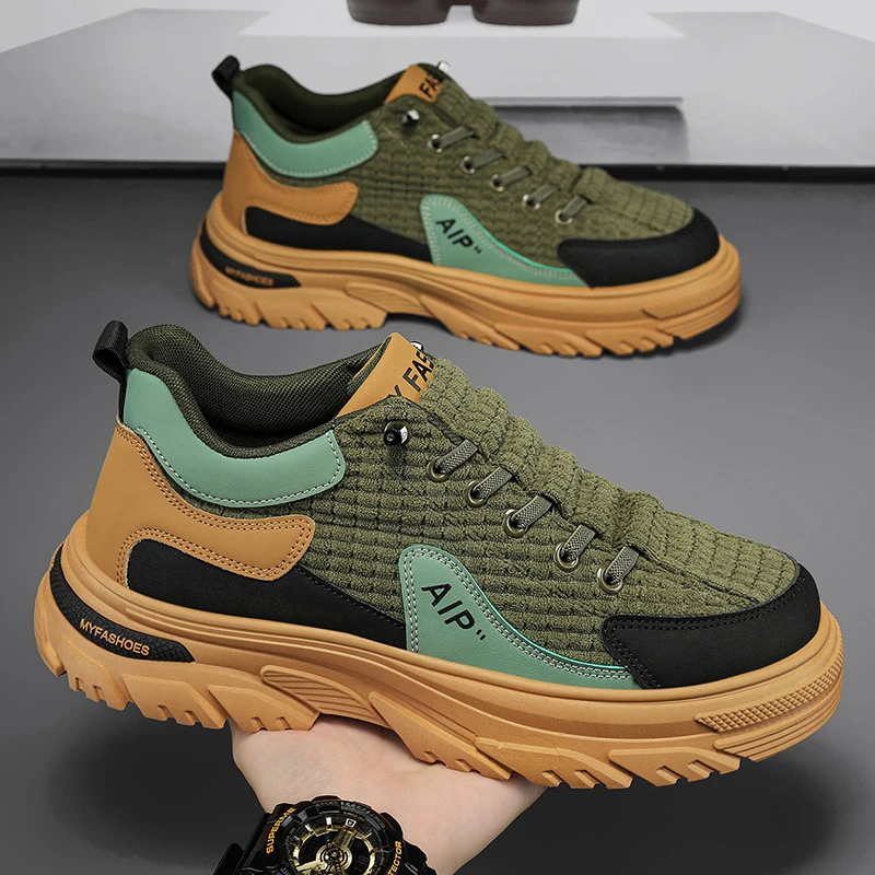 男鞋秋冬休闲百搭工装时尚潮流一脚蹬懒人男鞋