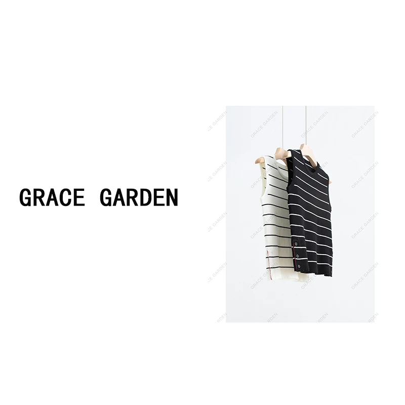 GRACE GARDEN【原原！180g+】圆领时尚百搭条纹无袖针织背心DD4A2360