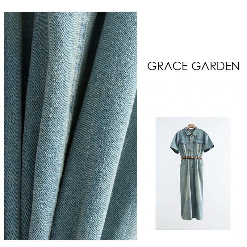 GRACE GARDEN【九零年代！】复古港风松紧腰前开叉连衣裙DR3F1257