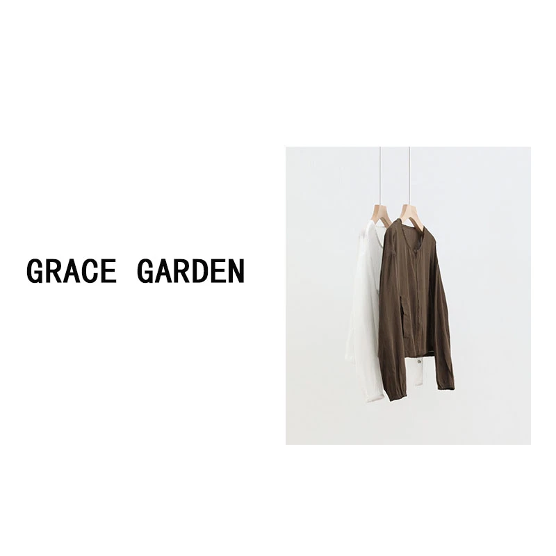 GRACE GARDEN【222号】落山风！薄款拉链下摆抽绳防晒外套MF4F1508