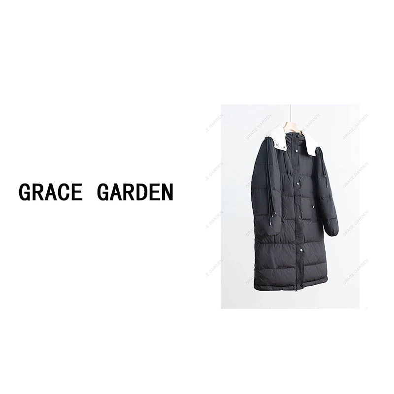 GRACE GARDEN【蒙奇奇！】长款立领带帽羽绒服YRF3I1554