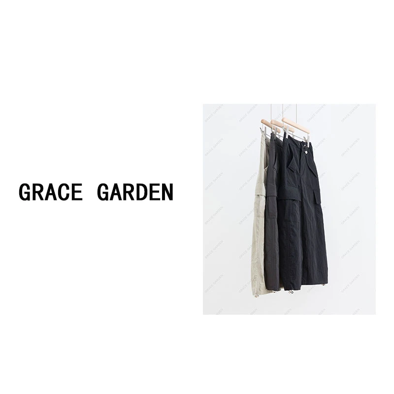 GRACE GARDEN【297号】工装风！复古立体抽绳工装半身裙YQ4E1419