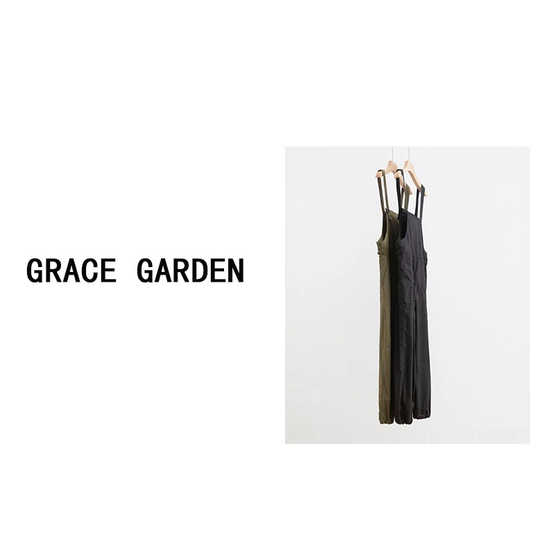 GRACE GARDEN【210号】渔夫裤！户外工装阔腿背带休闲裤XXK4F2214