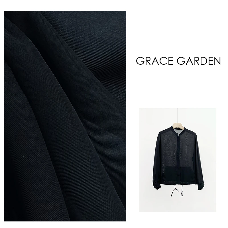 GRACE GARDEN【遮肉30斤！】圆领宽松暗扣抽绳下摆衬衫NCY3C1583