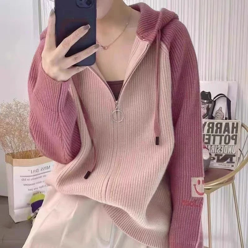 《集合链接》秋装新款针织毛衣女温柔系长袖开衫短款外套女