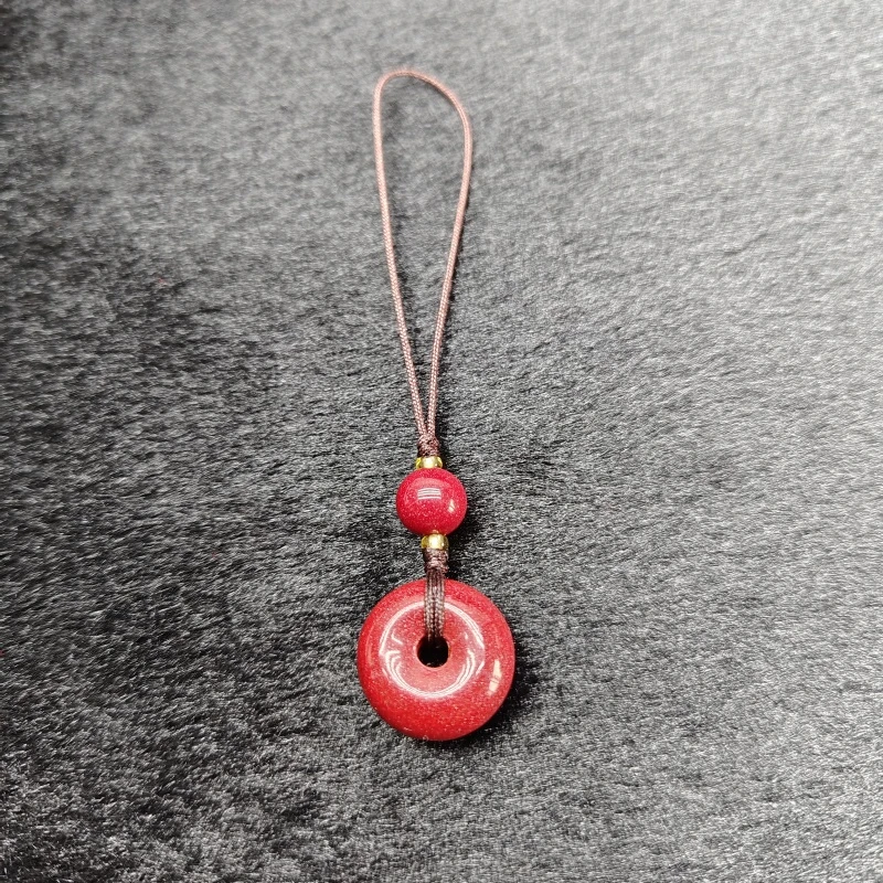 含辰砂工艺品高含量紫金砂朱砂钥匙手机挂件挂坠