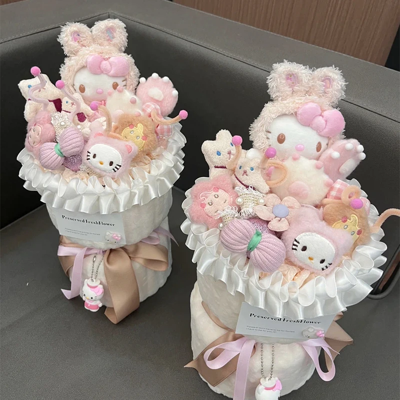 生日礼物女生hellokitty玩偶花束七夕情人节哈喽kt礼物送女孩闺蜜