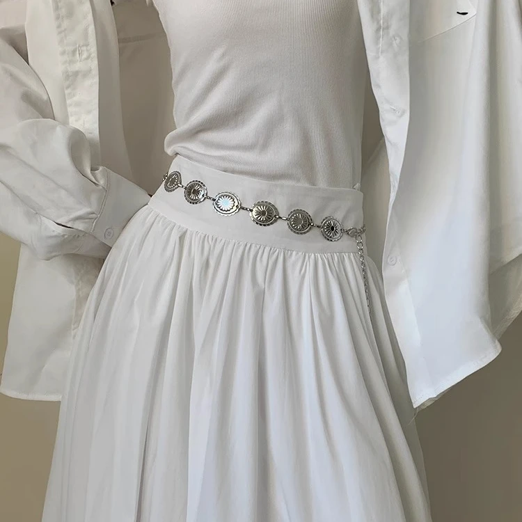 波西米亚复古金属腰链女异域民族风细腰带小众设计感链条裙子装饰